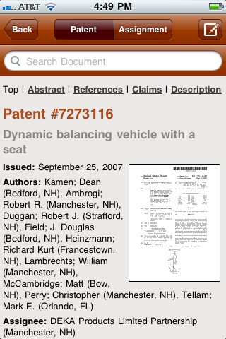 An App for Searching Patents, Trademarks