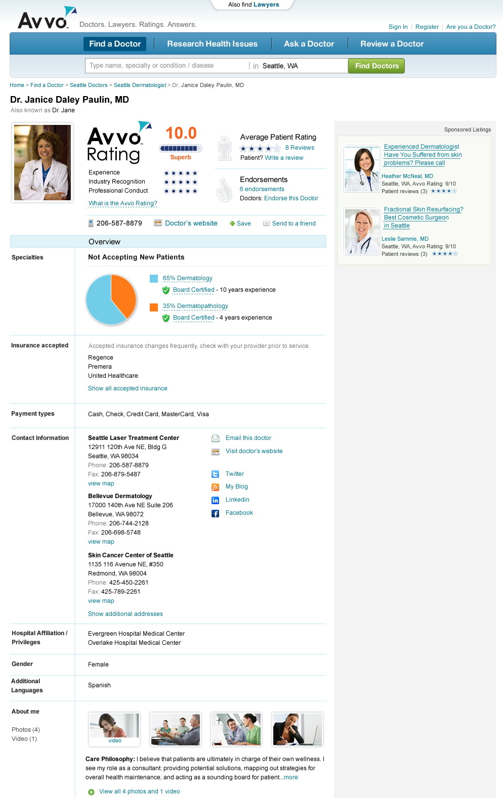 Lawyer-Rating Site Avvo Adds Doctor Ratings