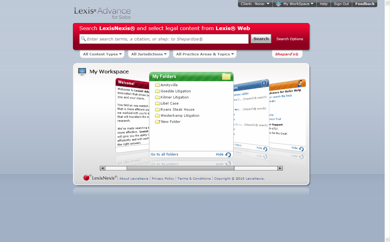 LexisNexis Rolls Out Lexis Advance for Solos