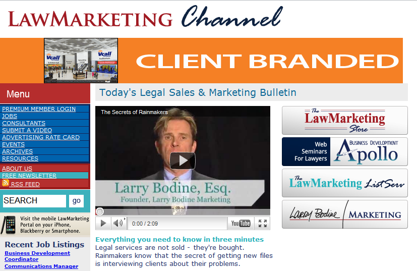 Larry Bodine Transforms His Marketing Site to All Video