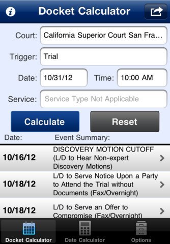 &#8216;DocketLaw&#8217; App Calculates Court Deadlines