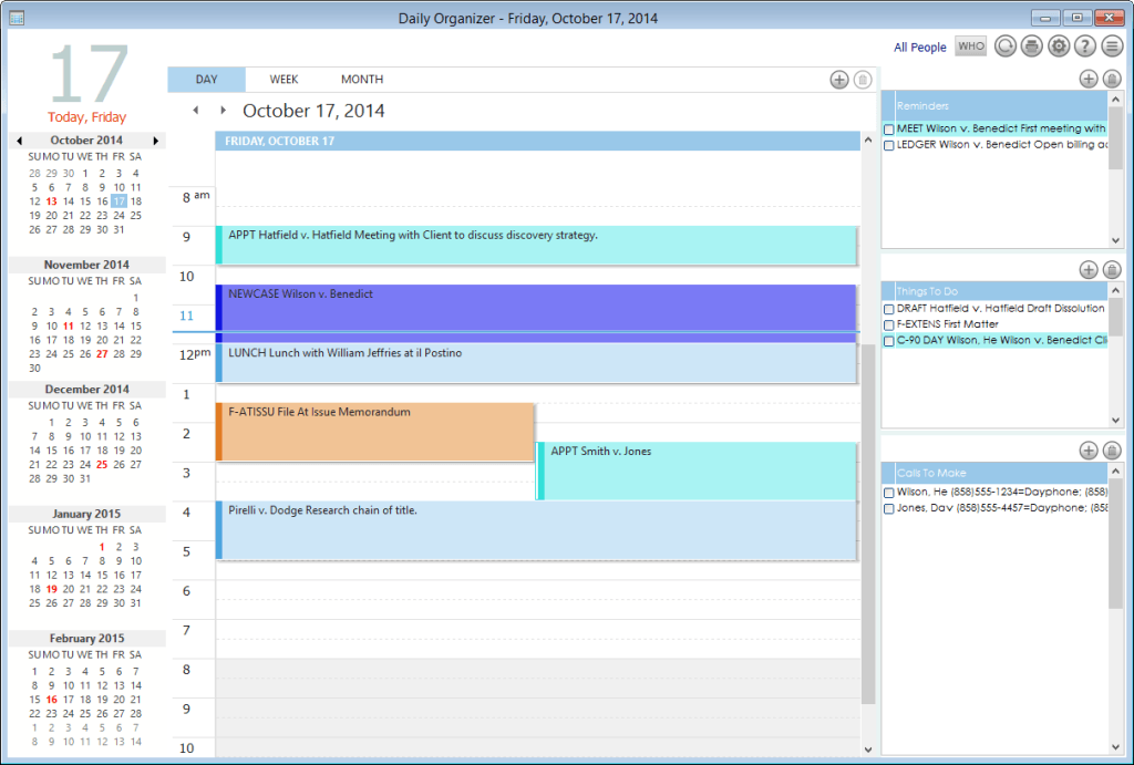 AbacusLaw 2015 Calendar - Daily Organizer