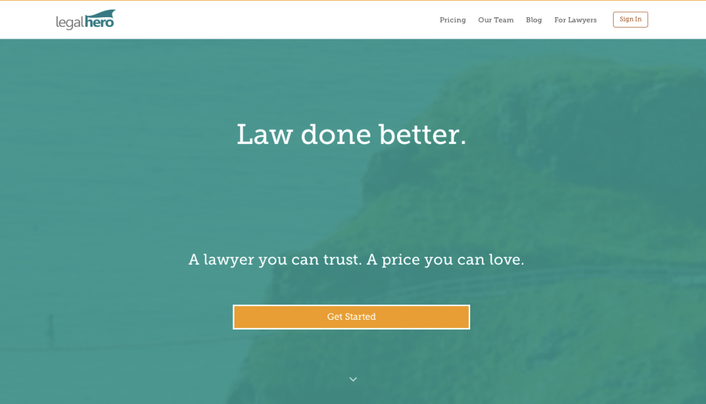 Landing Page Screenshot