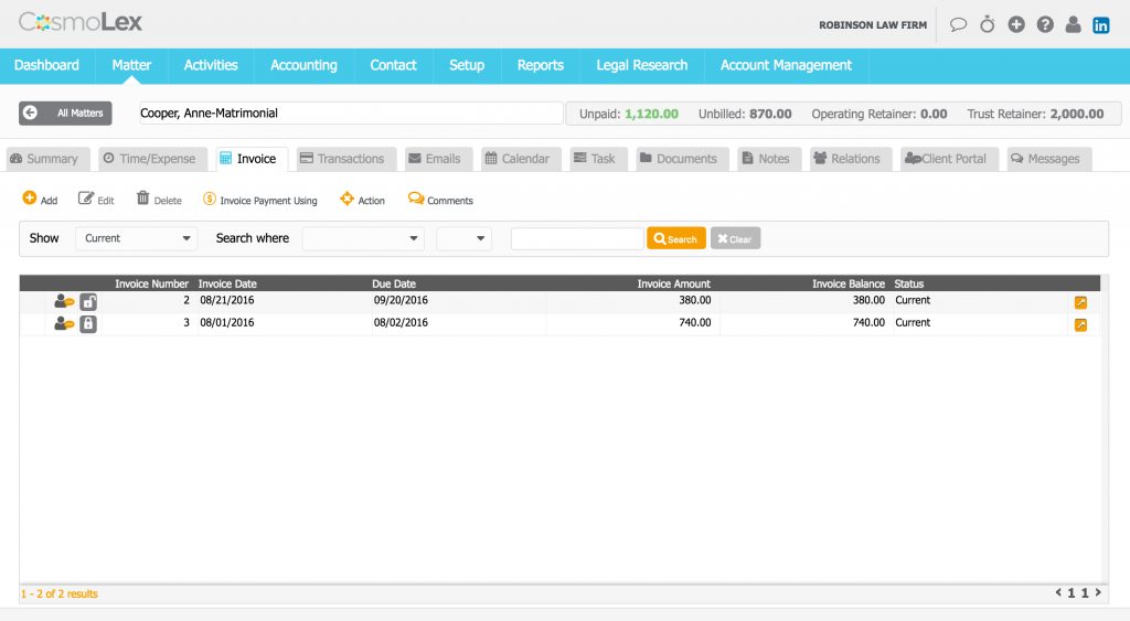 Users can now mark invoices as final.