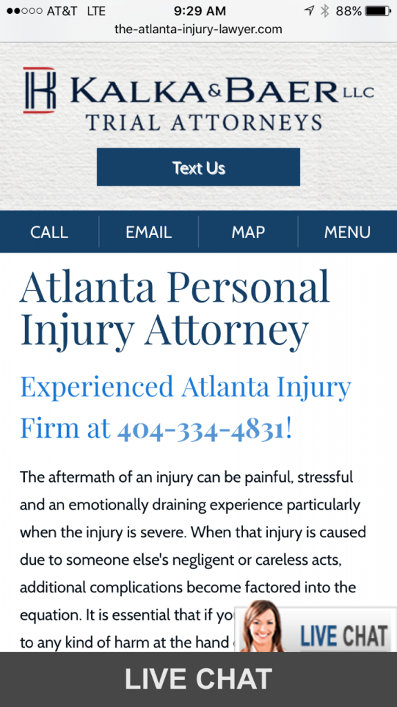 Add a text widget to your firm's mobile site. 
