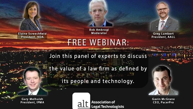 Webinar Tomorrow: Bridging the Law Firm Experience Gap