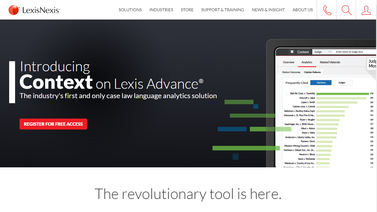 &#8216;Context,&#8217; Launching Today from LexisNexis, Applies Unique Analytics to Judges and Expert Witnesses