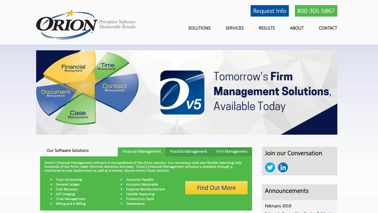 At TECHSHOW, Orion Is Releasing Major Enhancements To Its Financial and Practice Management Software
