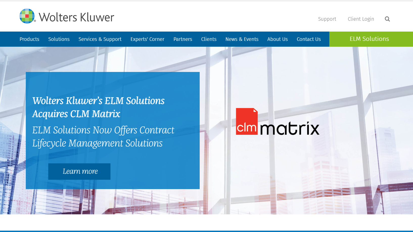 Wolters Kluwer&#8217;s ELM Solutions Acquires CLM Matrix for $35 Million