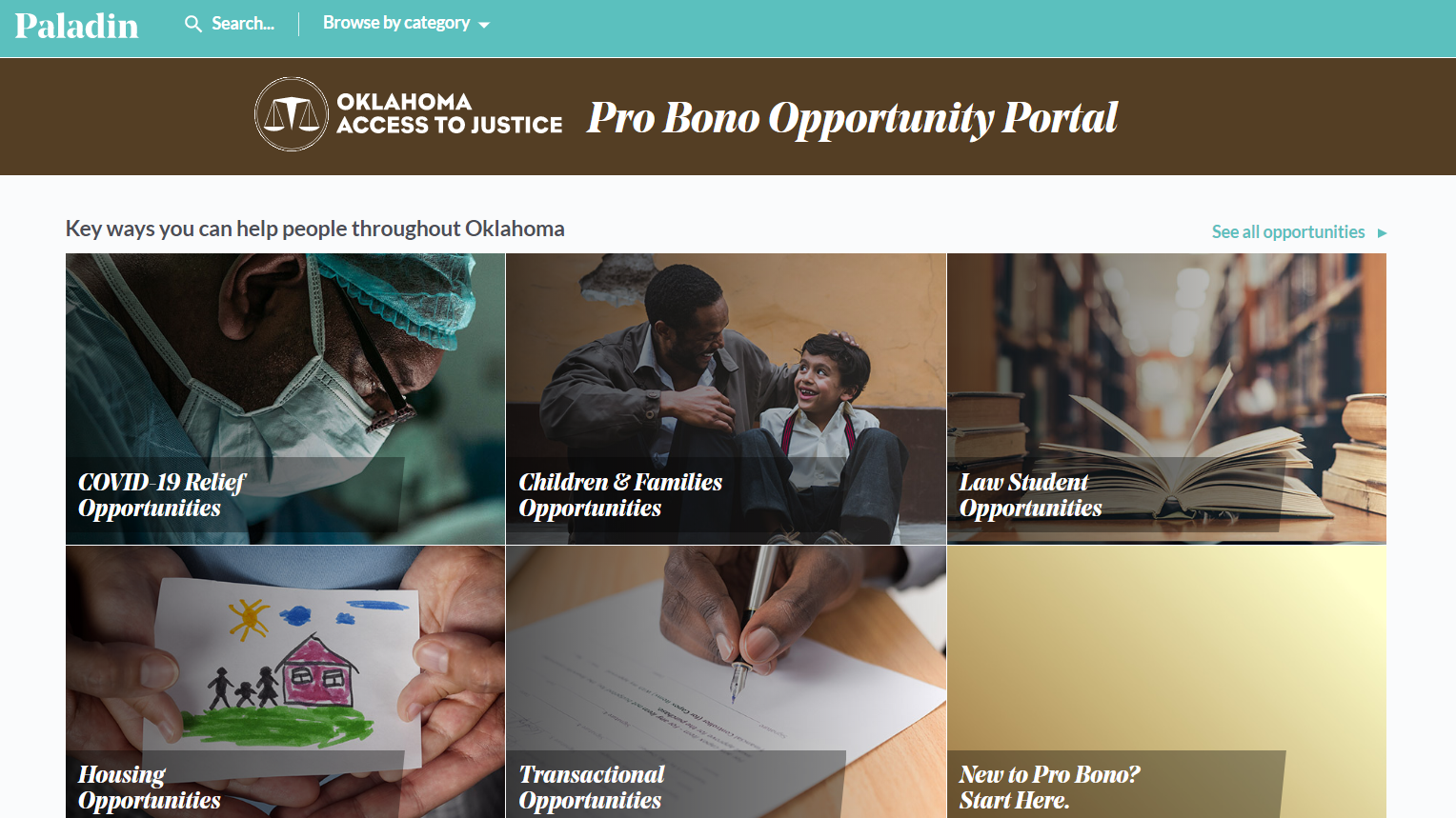 Oklahoma Launches Statewide Pro Bono Portal, with Help from Paladin