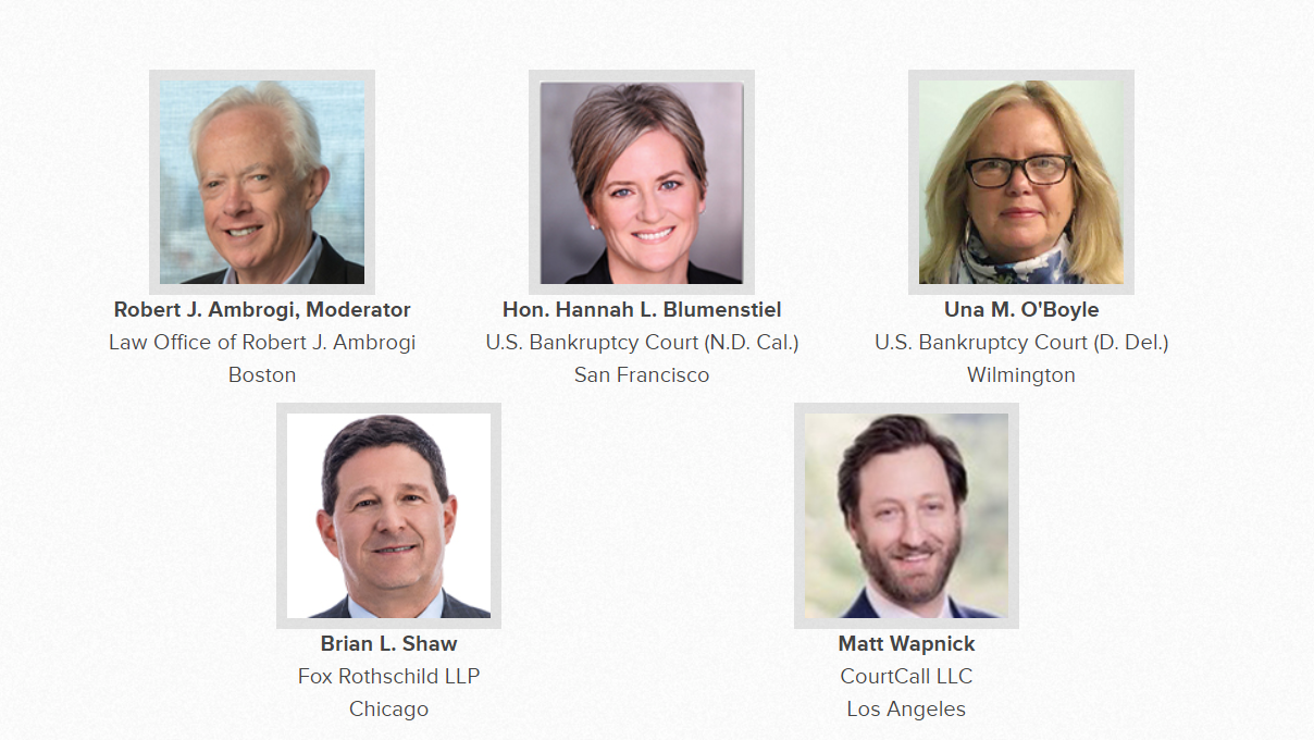 Webinar Today: The Bankruptcy Court and COVID-19