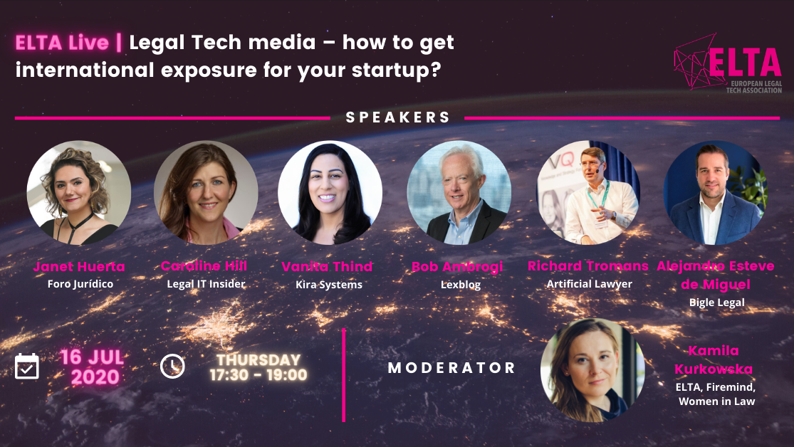 Webinar Tomorrow: How to Get International Media Exposure for Your Legal Tech Startup