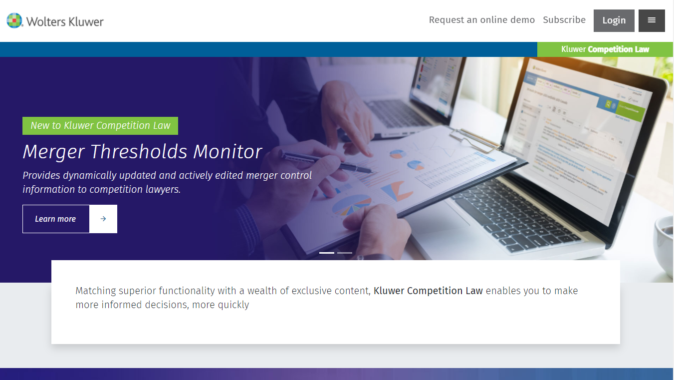 Wolters Kluwer Adds Merger Thresholds Monitor To Its Competition Law Resource