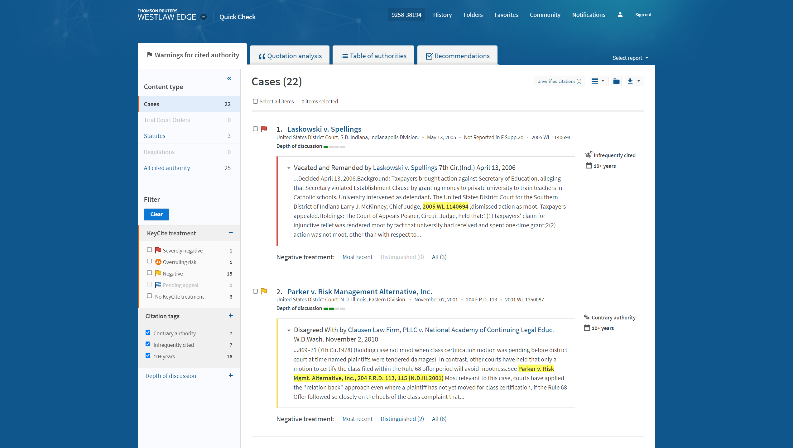 New Westlaw Feature Flags Weaknesses In Opponent&#8217;s Cases and Arguments