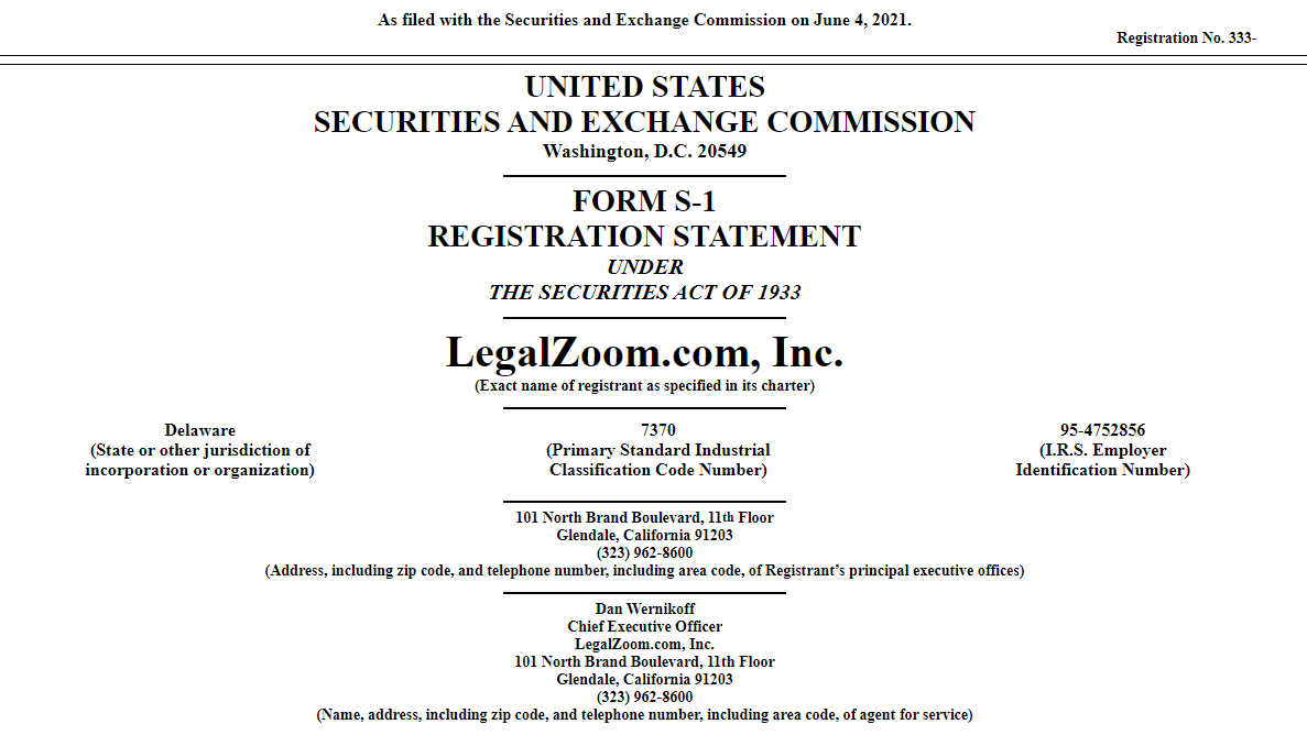 And Now Another Legal Tech IPO: LegalZoom Files To Go Public