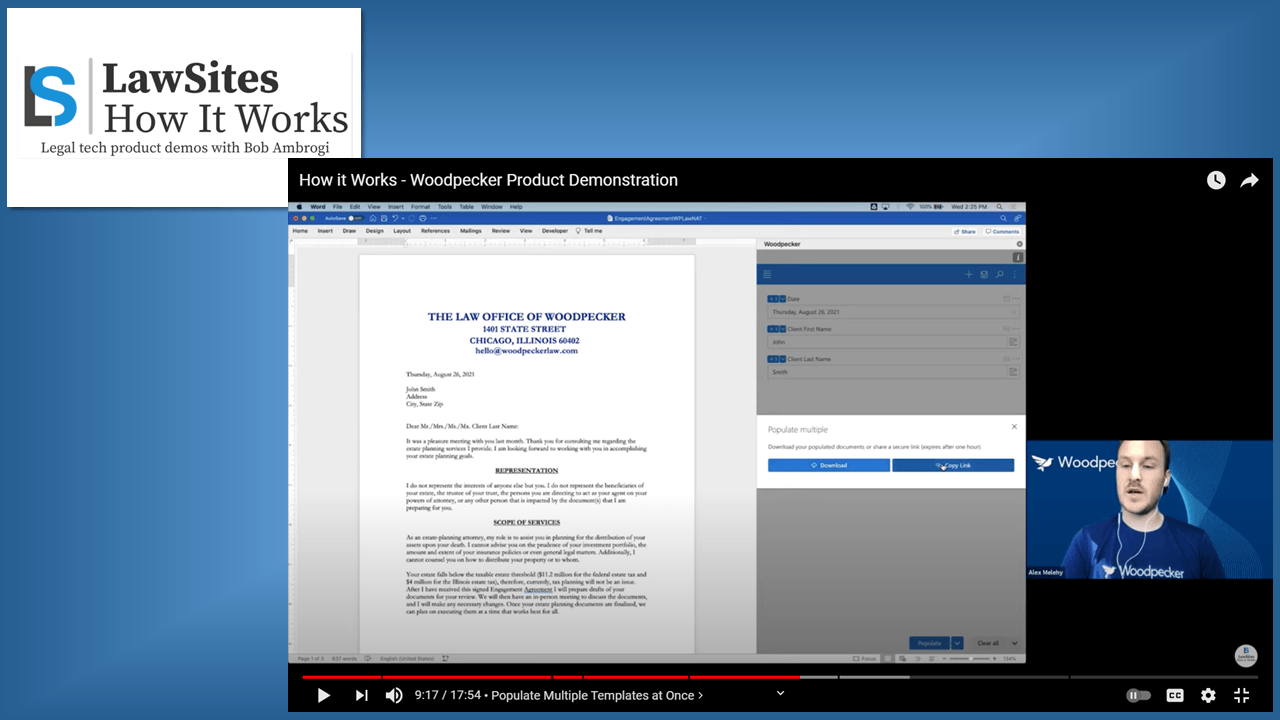 <i>How It Works</i>: Woodpecker, Legal Document Automation for Solo and Small Firms
