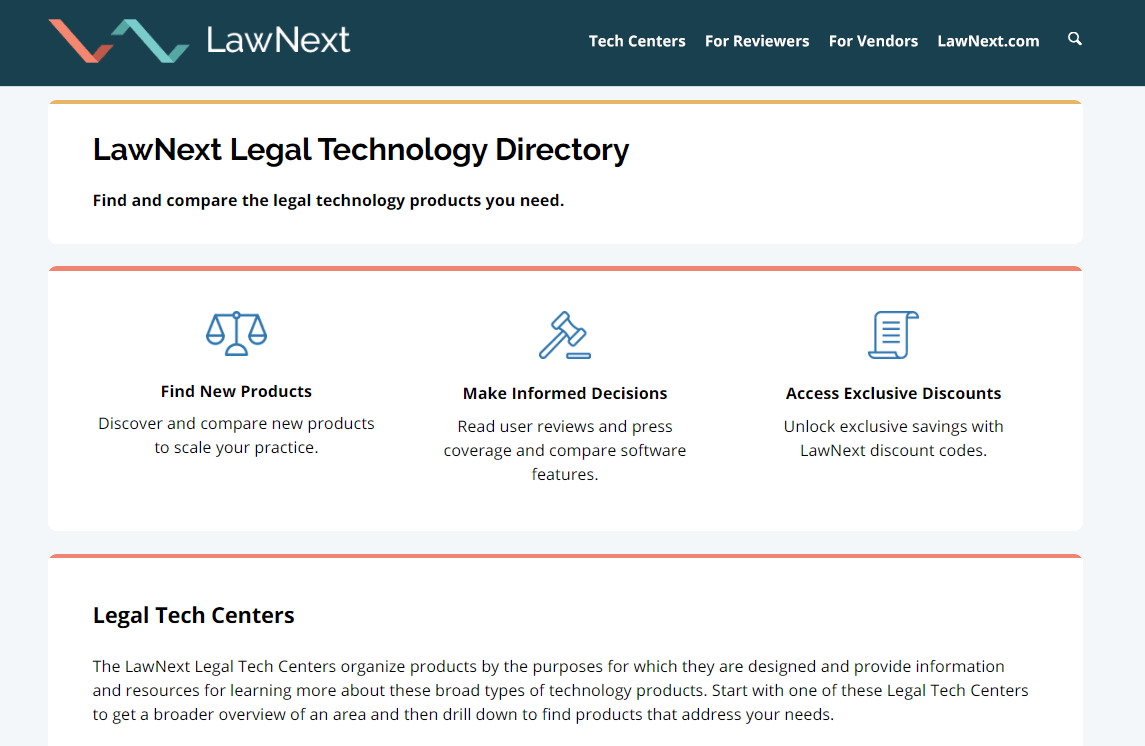I Am Proud to Announce the Launch of the LawNext Legal Technology Directory