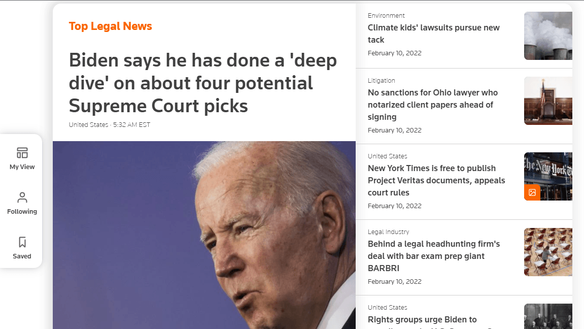 Reuters Legal News is Free to Access and Now Customizable to Your Interests