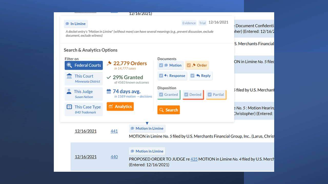 In Major Platform Update, Fastcase Adds Analytics Tracking Motion Grants and Timelines in Federal Courts
