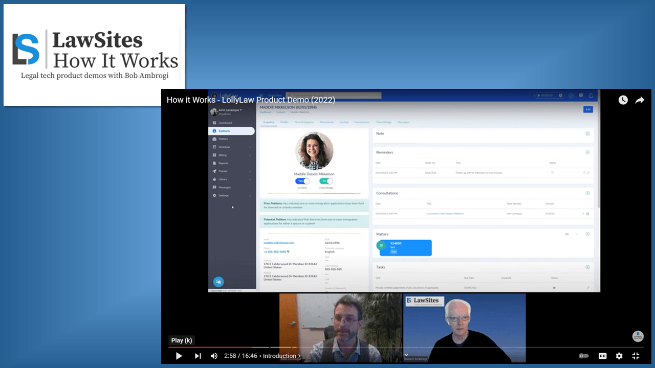 How It Works: LollyLaw, Cloud-Based Case Management Software for Immigration Law Firms