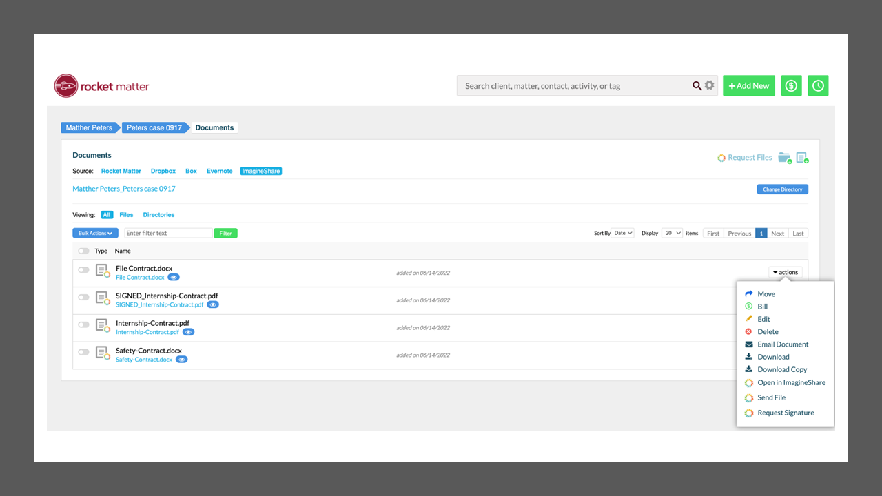 Rocket Matter Tightens Its ImagineShare Integration to Enhance Document Sharing and E-Signature Functionalities