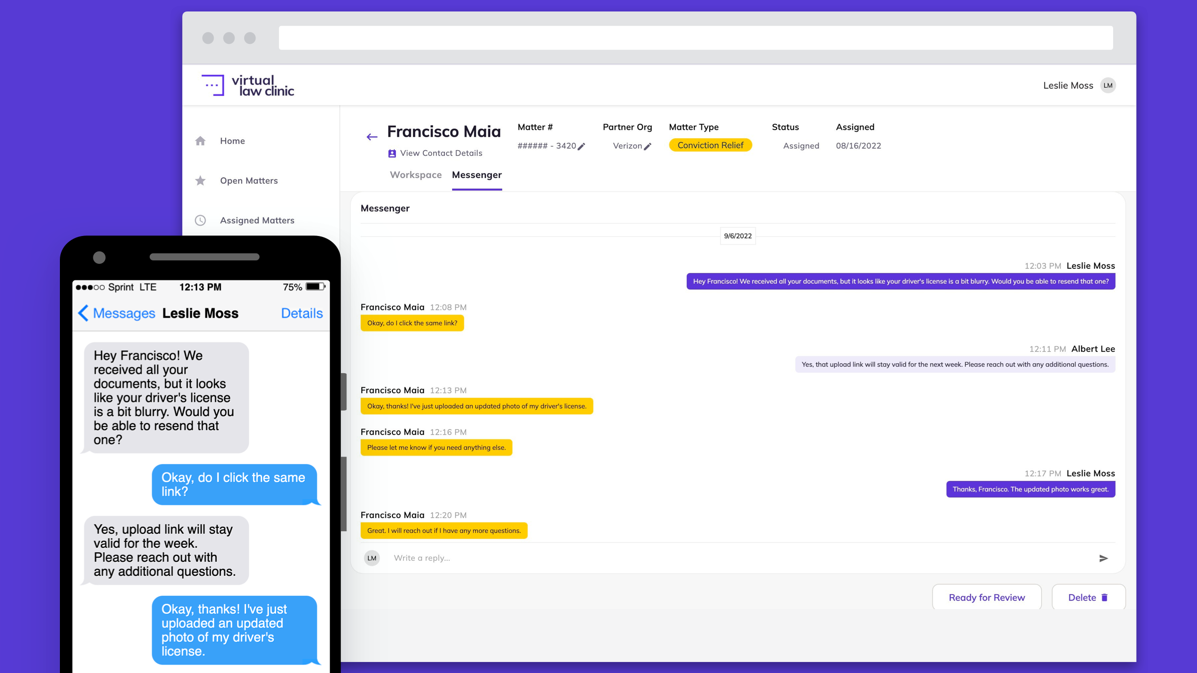 New Release of Virtual Law Clinic Adds Timekeeping, Case Management Integration, Chat and More