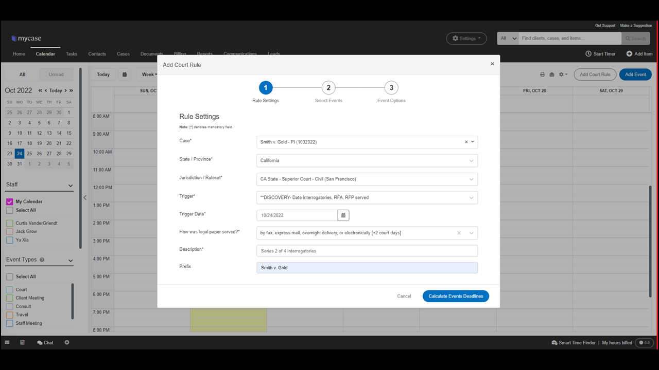 MyCase Now Integrates with LawToolBox for Rules-Based Court Calendaring