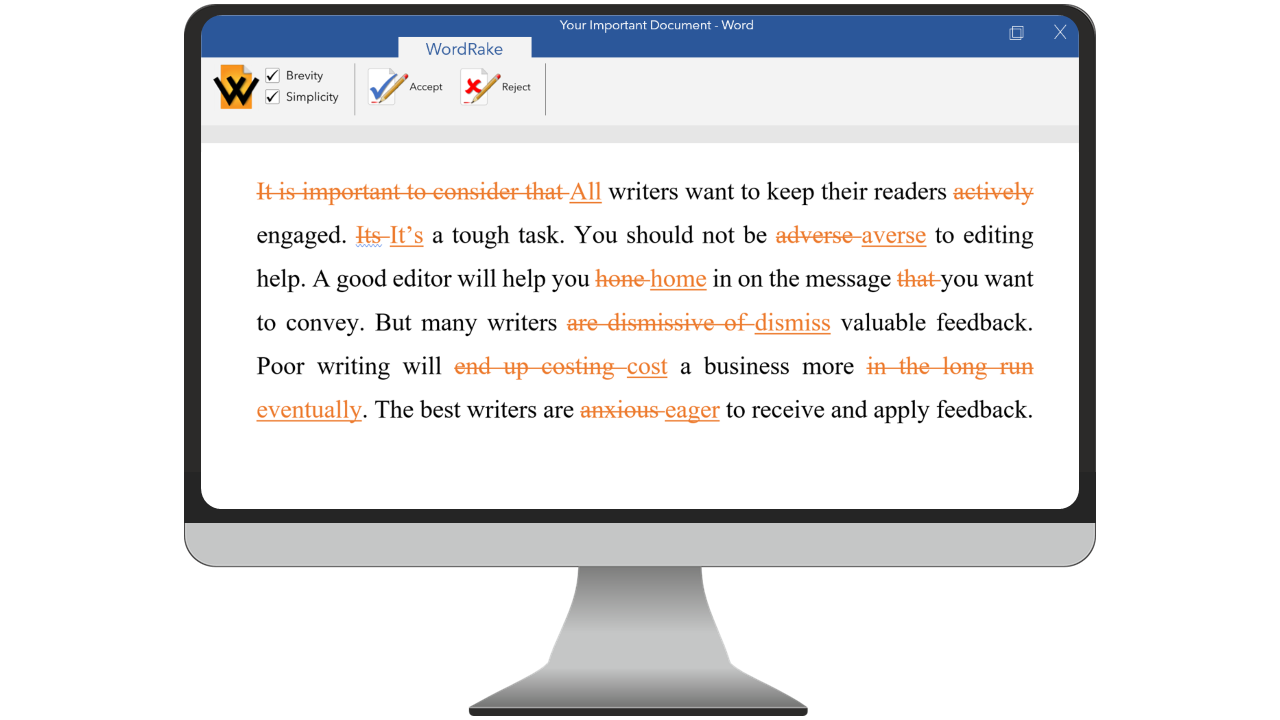 WordRake Releases Version 4.0 of its Legal Editing Software, Including New &#8216;Simplicity&#8217; Mode for Simplifying Complex Language and New Pricing