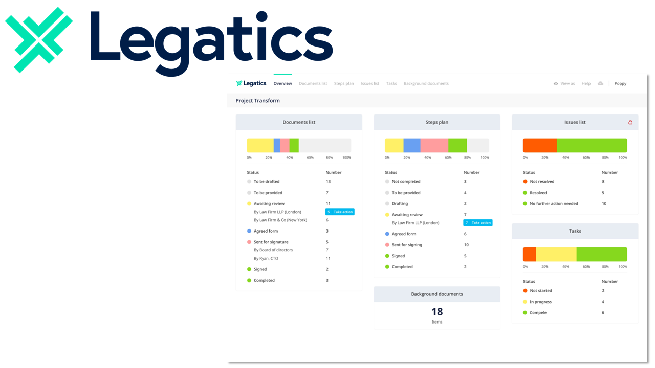 With Launch of Second-Generation Platform, Legatics Expands from Transaction Management into Project Management