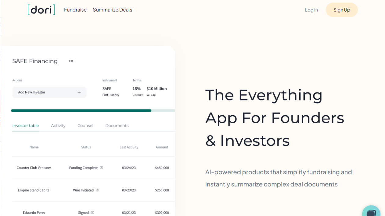 Coming Out Of Stealth, Dori Is A Generative AI Platform for Venture Capital Transactions