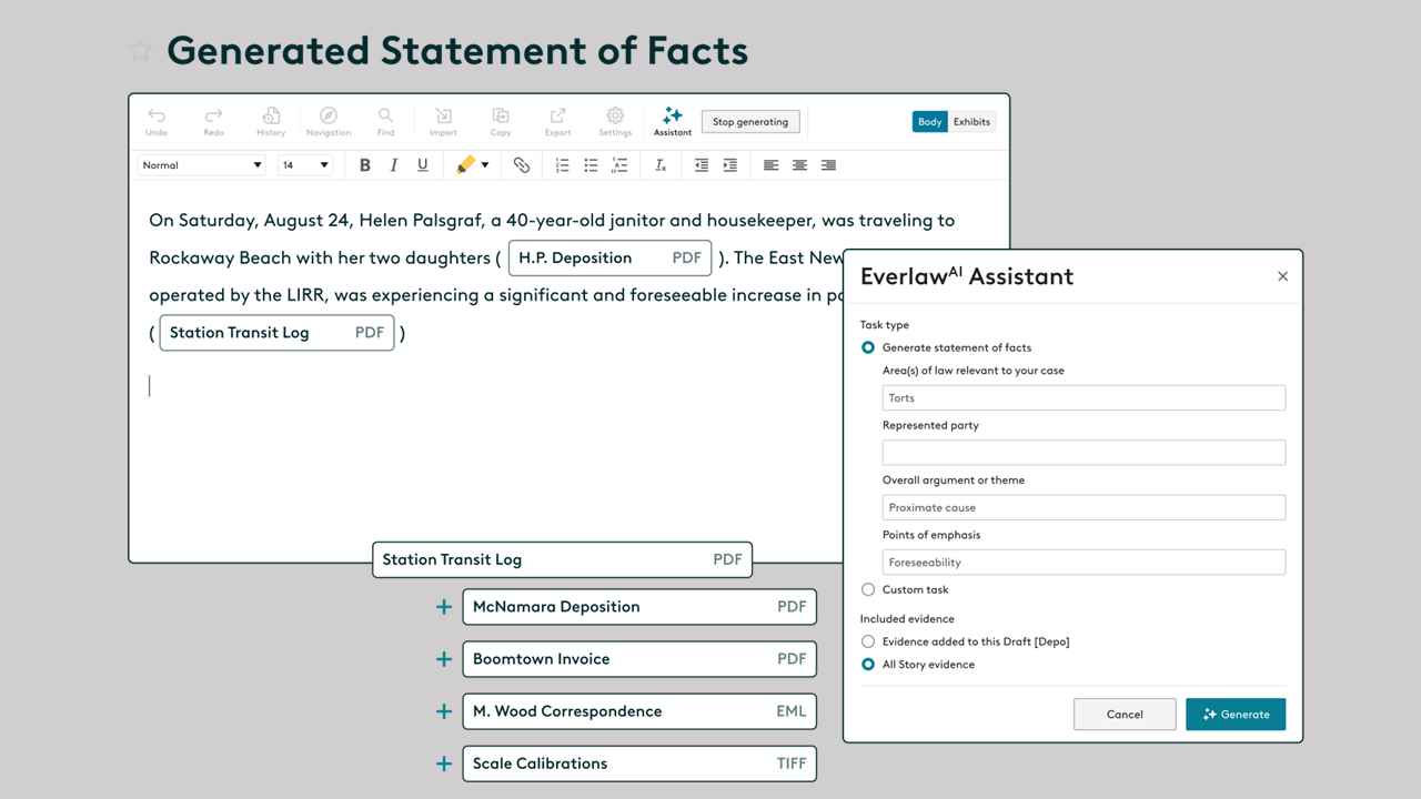 Beta Everlaw Feature Harnesses GPT-4 To Summarize Documents and Thread Together Facts in E-Discovery