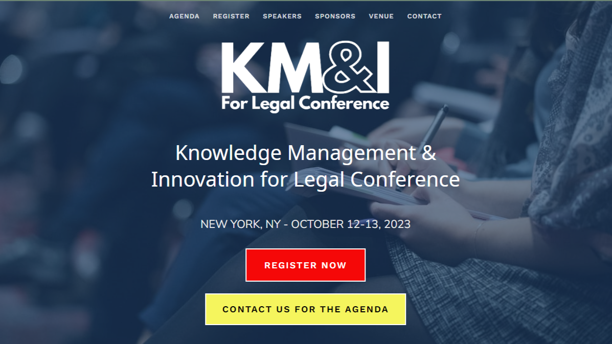 New Knowledge Management and Innovation Conference for Legal to Debut in October in NYC