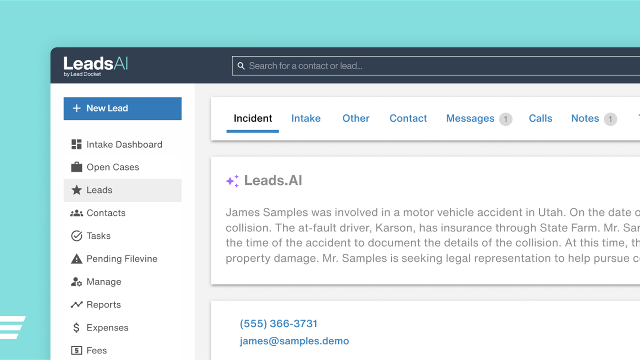 New Filevine Feature Uses AI to Summarize Incoming Leads and Predict the Best Matches for A Firm