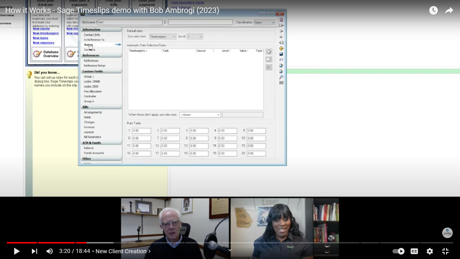 <I>How It Works:</I> A Demonstration of Sage Timeslips, Software for Attorneys&#8217; Time Tracking and Billing