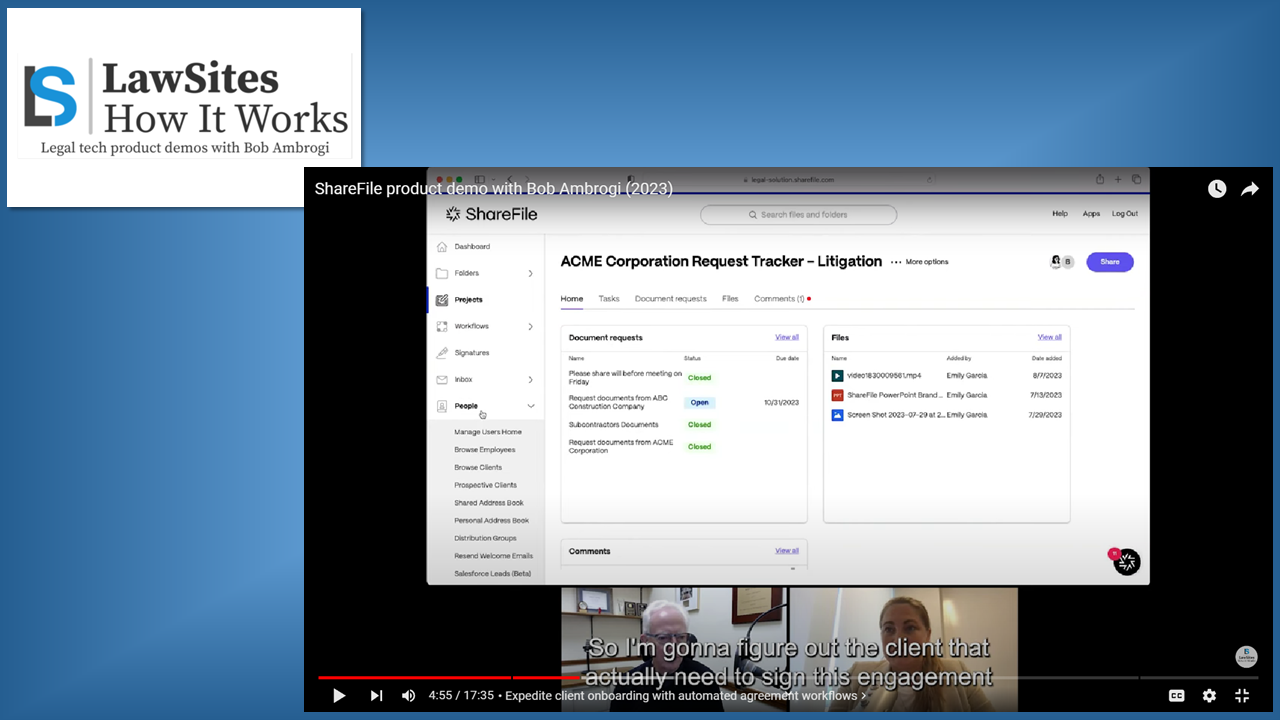 How It Works: ShareFile for Legal, To Securely Streamline Document Workflows and Collaboration