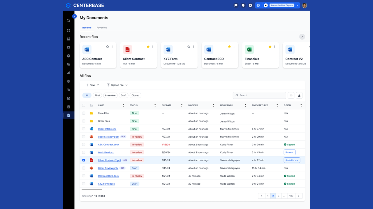 Exclusive: Centerbase Announces Launch of Native Document Management within its Practice Management Platform