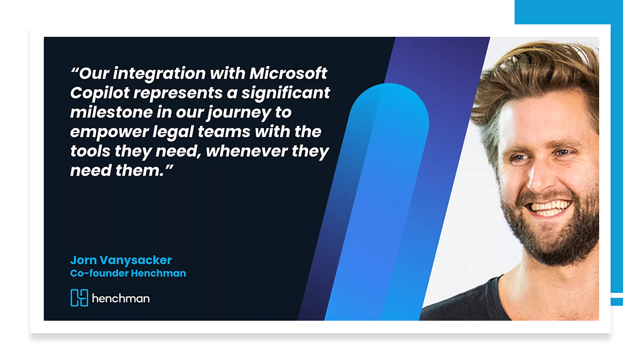 AI Contract Drafting Startup Henchman Unveils Microsoft Copilot Integration, Calling It First of Its Kind