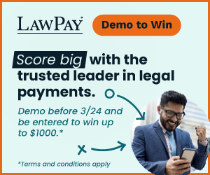 Ad for LawPay and MyCase