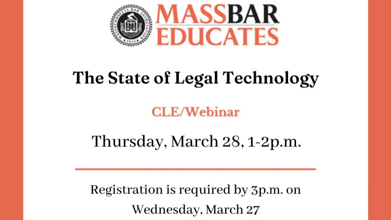 Last Day to Register: CLE Webinar Tomorrow on the State of  Legal Tech in Law Practice
