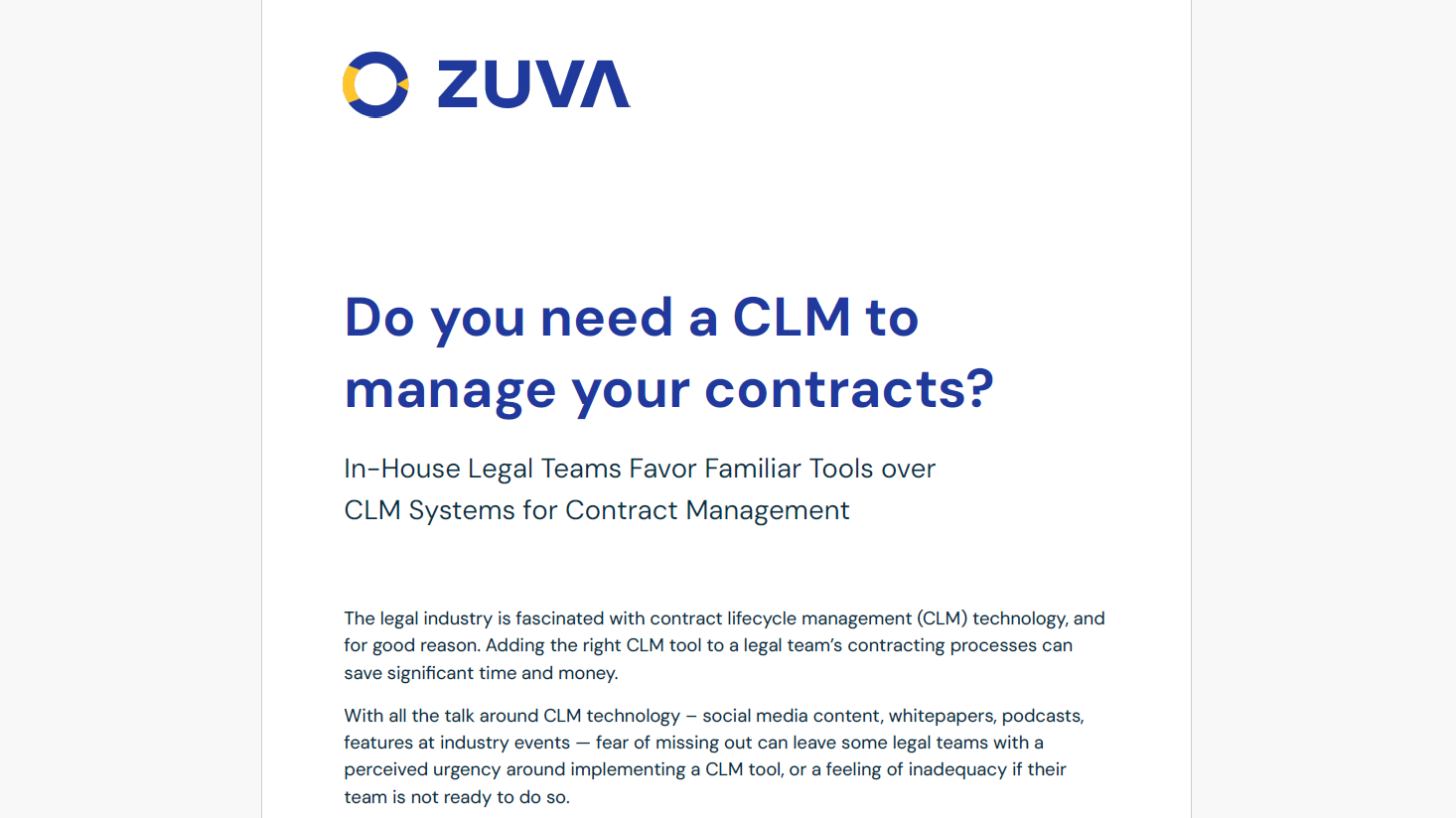Despite All the Hype Over CLM Software, Most Companies Don&#8217;t Use It to Manage their Contracts, Survey Finds