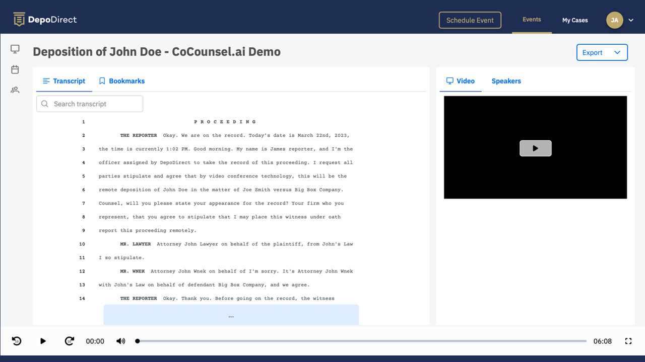 Exclusive: Launching Today Is The First Meeting Bot Specifically for Legal Professionals, for Use In Depositions, Hearings, and More