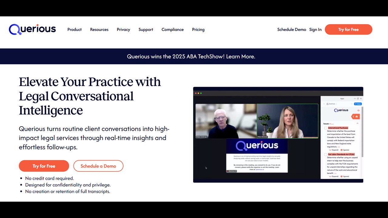 Alabama State Bar Approves &#8216;Conversational Intelligence&#8217; App Querious As Member Benefit