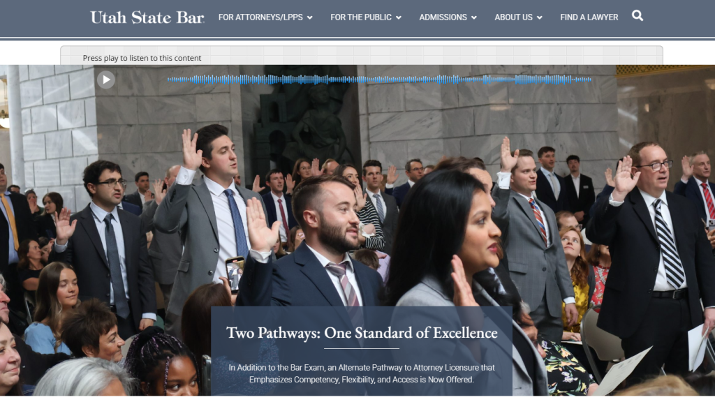 Utah Bar New Admissions