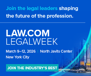 Advertisement for Legalweek 2026