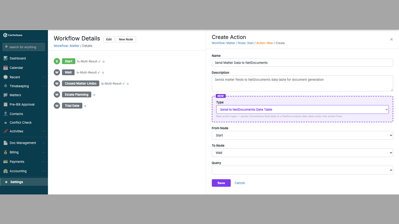 Centerbase Launches Native ndMAX Integration, Connecting Practice Management to AI-Powered Document Workflows
