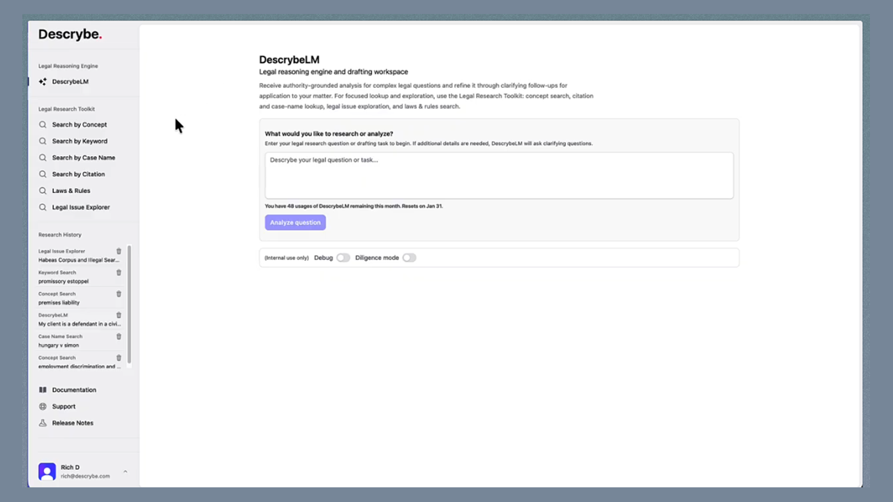 AI Legal Research Startup Descrybe Launches ‘Legal Reasoning’ Tool; Says It Outperforms ChatGPT, Claude, and Gemini on Bar Exam Benchmark