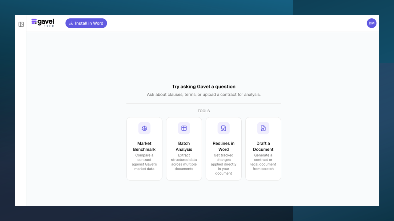 Gavel Launches Web-Based AI Contract Platform, Expanding ‘Gavel Exec’ Beyond Its Word Add-In