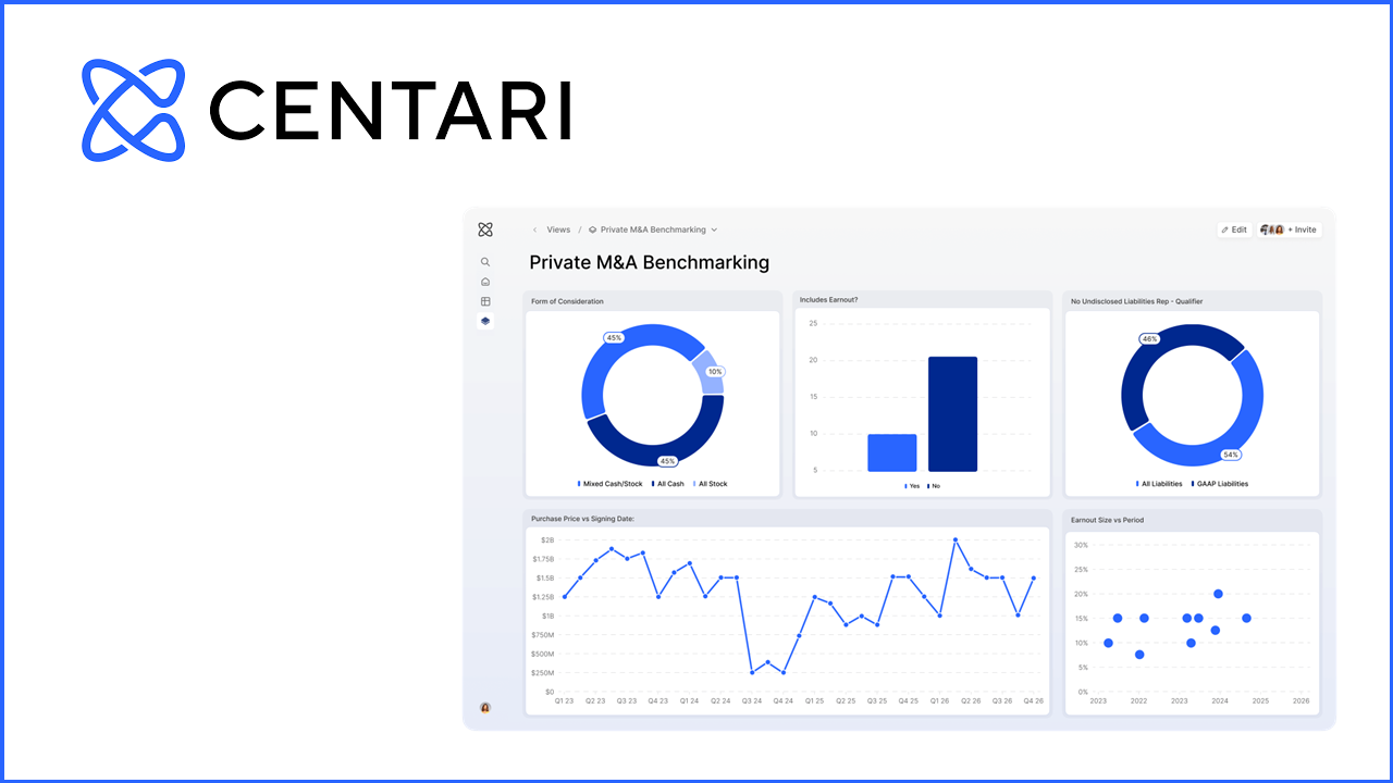 Centari Launches External Views, Enabling Firms to Share Deal Intelligence Dashboards Directly with Clients