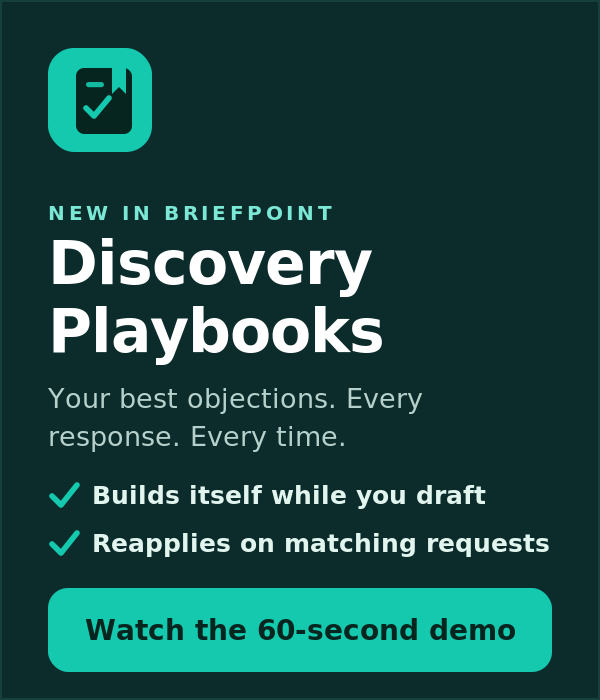 Advertisement for Briefpoint