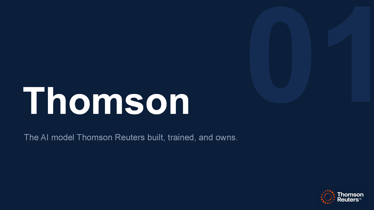 Thomson Reuters Launches Thomson, Its Own Proprietary LLM Trained on Westlaw and Practical Law Content